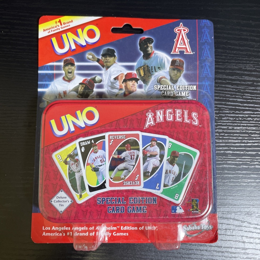 UNO MLB Los Angeles ANGELS 2005 Special Edition Card Game Sababa Toys New Sealed
